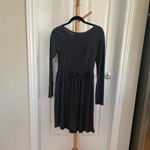 Pink Martini Casual/Work Dress, Size XS, Dark Navy Polka Dot.